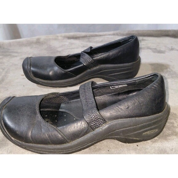 Keen Presidio Mary Jane Shoes Womens 7 Black Full Grain Nubuck Leather Comfort - Picture 5 of 11